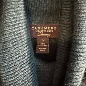 Charter Club Cashmere Sweater - Dark Gray